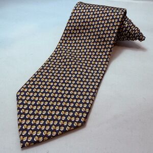 Vineyard Vines martha's Vineyard Necktie Acorn Geometric Blue Silk Handmade USA